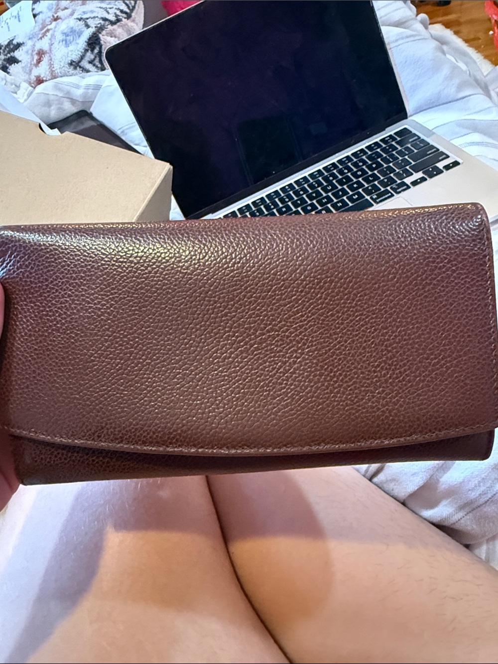 COACH Vintage 90s Madison Long Kisslock brown wallet